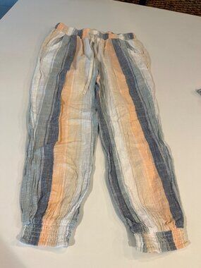 Rip Curl Womens Striped Lightweight Drawstring Pants In Pastel Shades Size Large